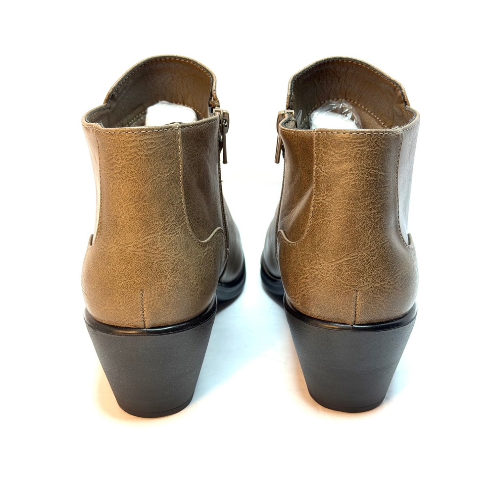 Easy Street Women's Langley Zipper Ankle Boots Taupe/Snake Size 8.5M NWT/BOX - Picture 7 of 10